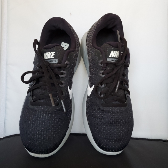 Nike Lunar Glide 9.5 Dark Gray Running Trainers Sneakers - Picture 5 of 12